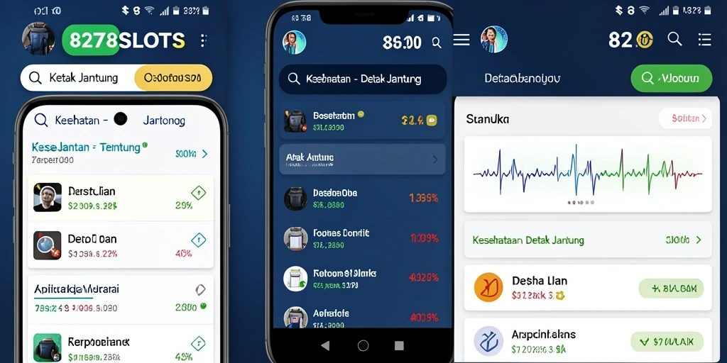 Tampilan antarmuka aplikasi Detak Jantung 8278SLOTS yang bersih dan informatif.