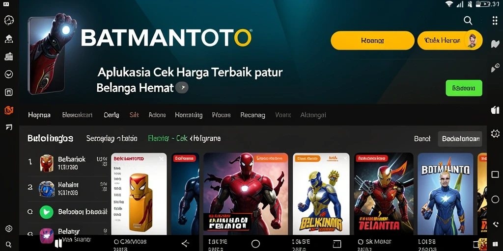 Antarmuka BATMANTOTO yang simple dan informatif untuk Cek Harga.