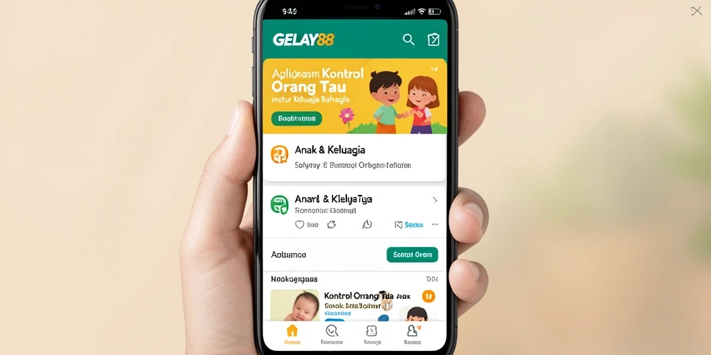 Tampilan antarmuka GELAY88 yang menarik dan fungsional untuk kontrol orang tua.