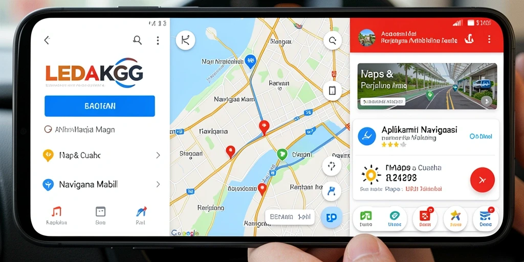 Tampilan antarmuka LEDAKGG dengan fitur Navigasi Mobil yang intuitif.