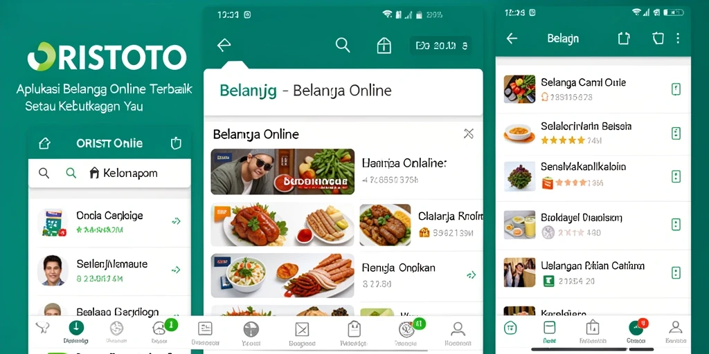 Tampilan antarmuka ORISTOTO yang ramah pengguna untuk Belanja Online.