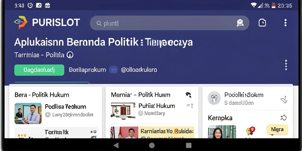 Tampilan antarmuka aplikasi PURISLOT yang informatif dan mudah digunakan.