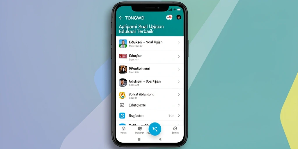 Antarmuka aplikasi TONGWD yang intuitif untuk Soal Ujian.